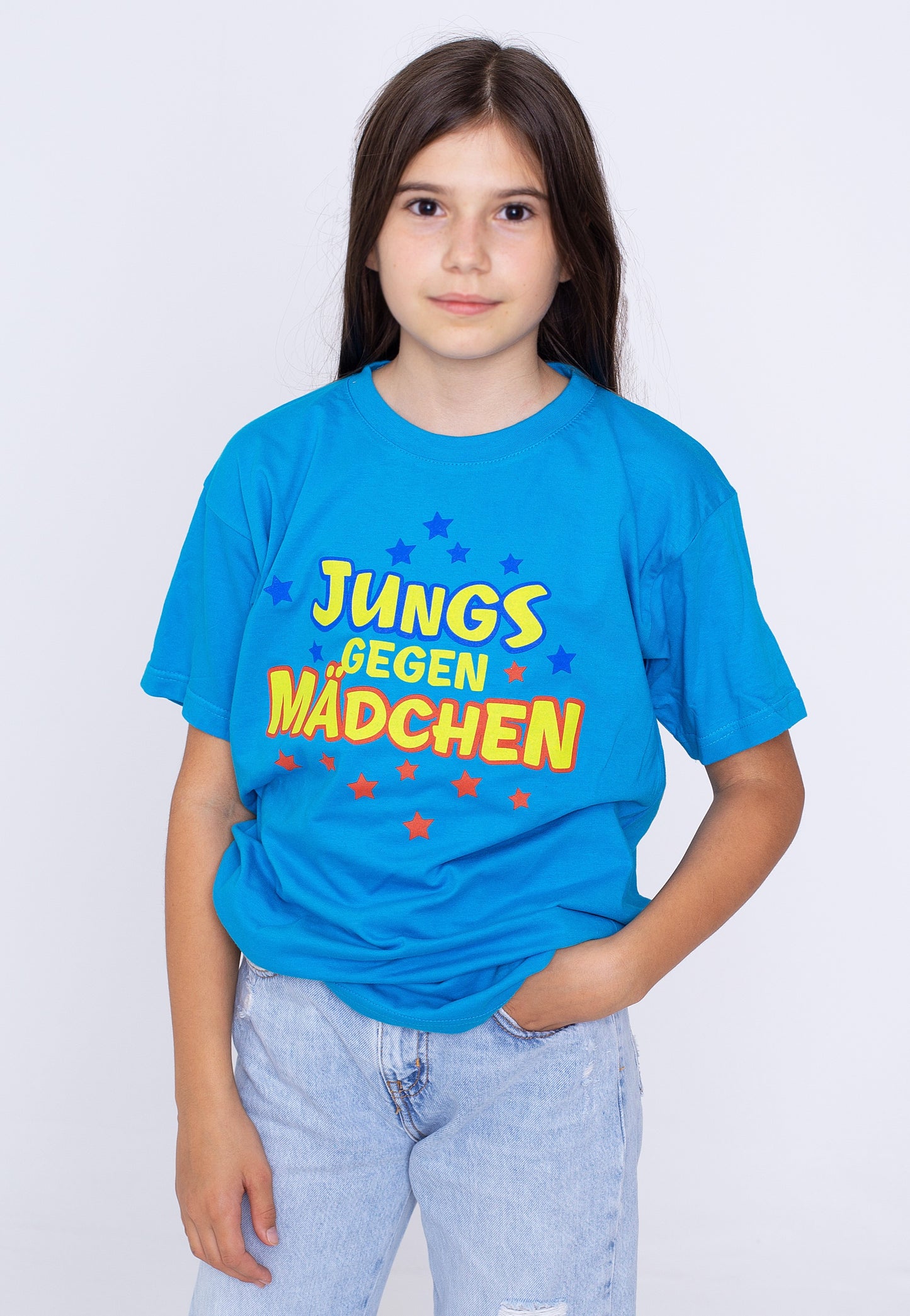 Bibi & Tina - Jungs Gegen Mädchen Türkis Kids - T-Shirt | Men-Image
