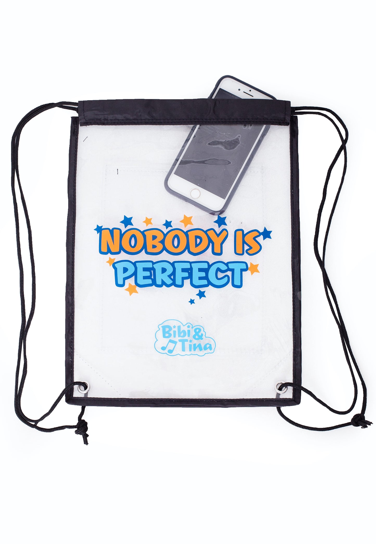 Bibi & Tina - Nobody Is Perfect Transparent Drawstring - Backpack | Neutral-Image