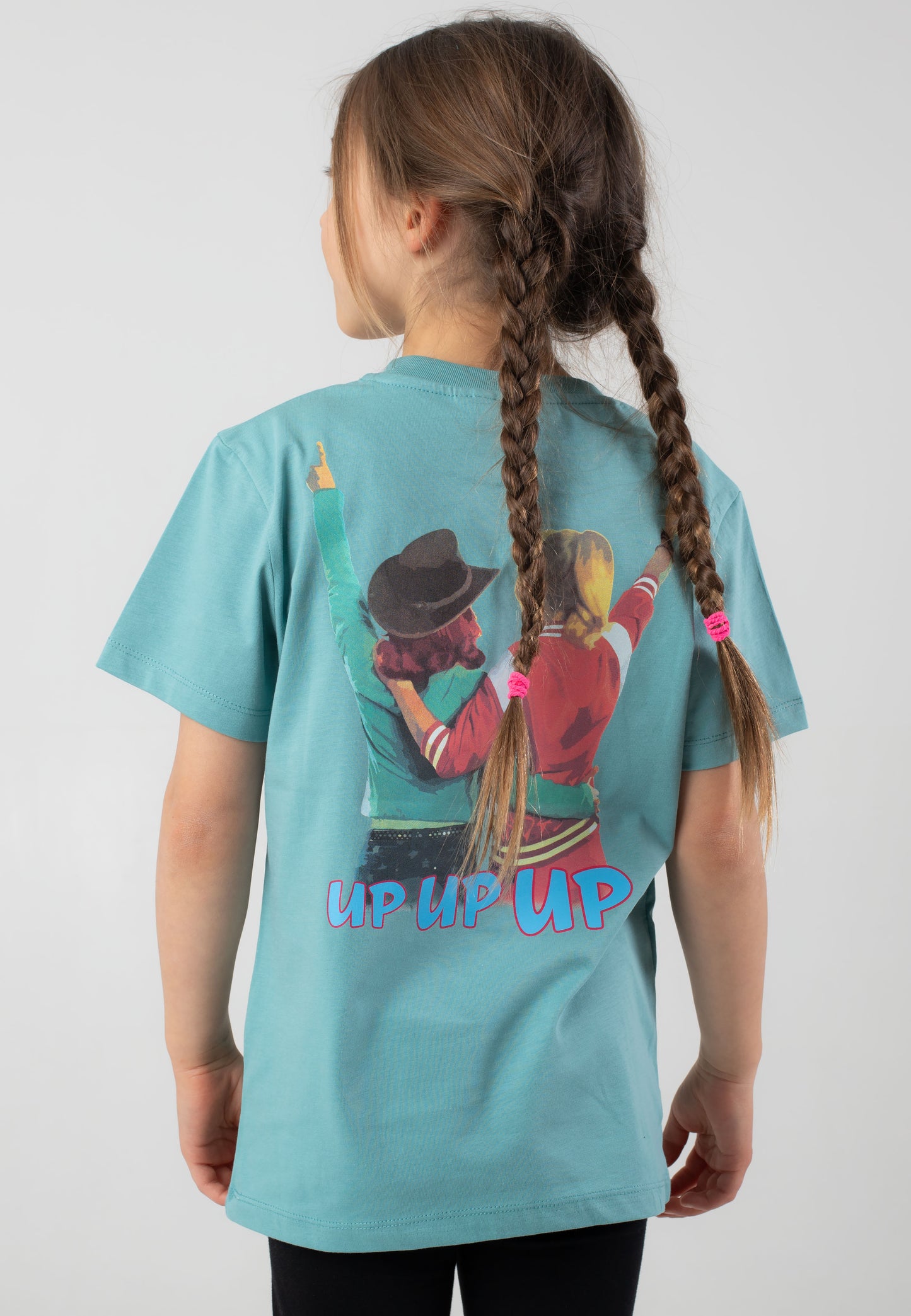 Bibi & Tina - Up Up Up Logo 2022 Teal Monstera - T-Shirt | Neutral-Image