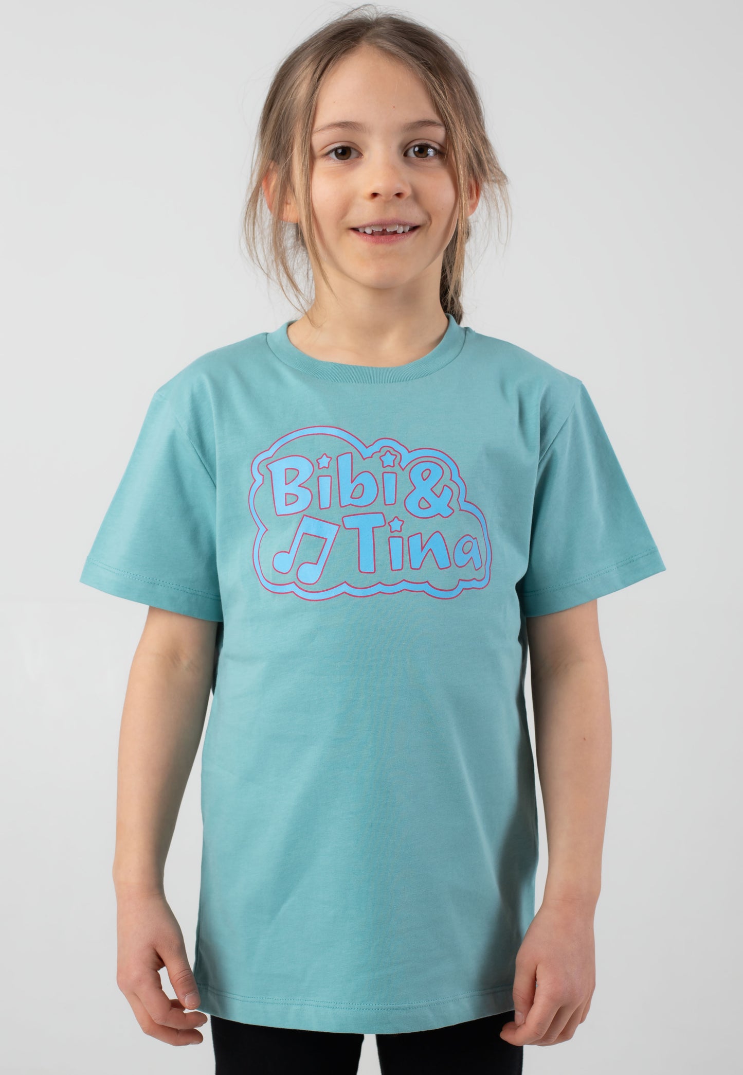 Bibi & Tina - Up Up Up Logo 2022 Teal Monstera - T-Shirt | Neutral-Image