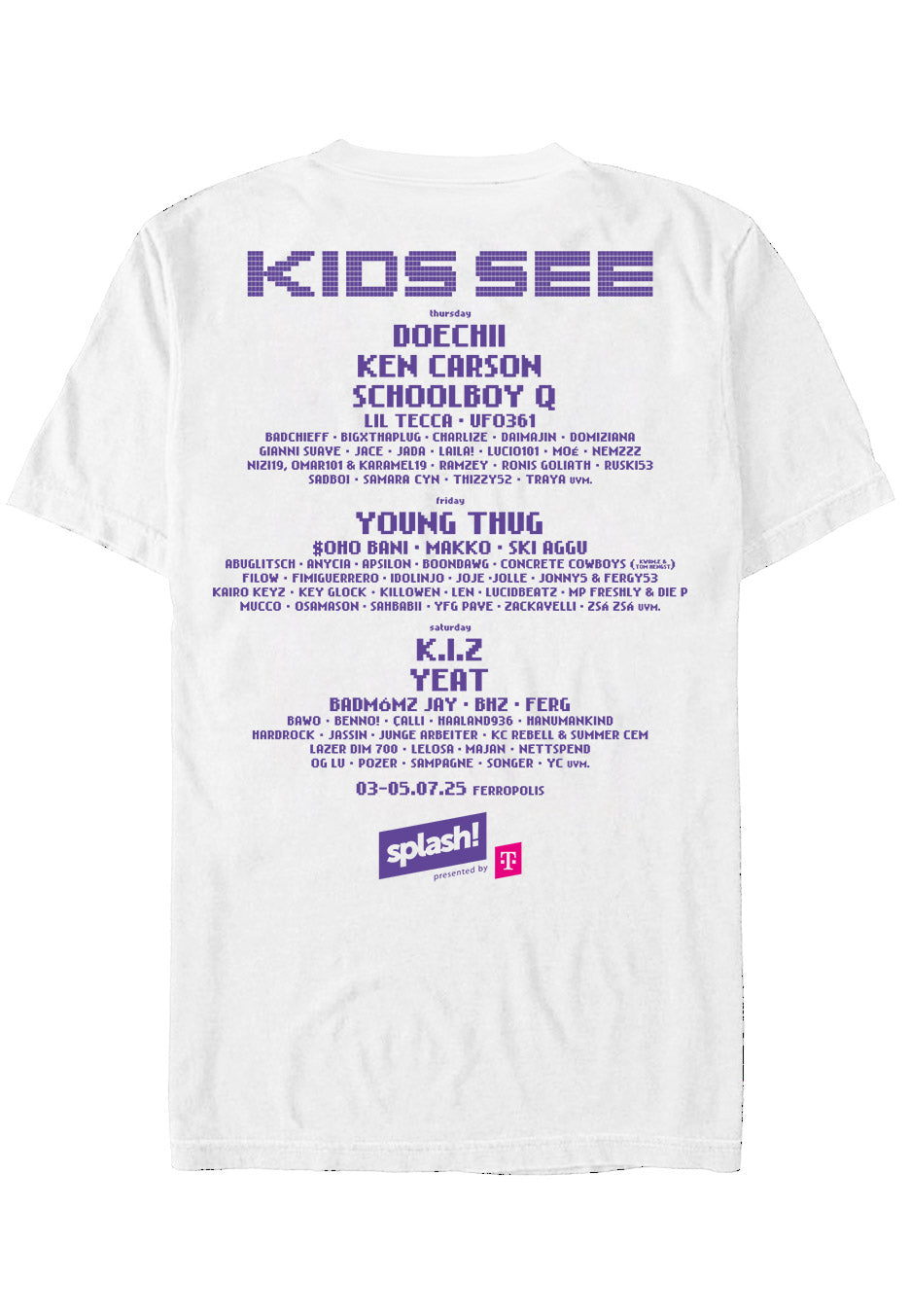 Splash! Festival - Pixel Splash 25 White - T-Shirt | Neutral-Image